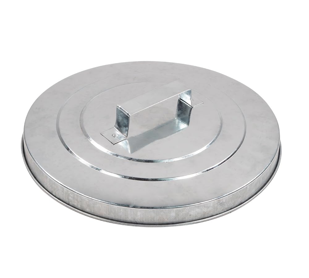 4 Gallon Galvanized Steel Trash Can with Lid J6633