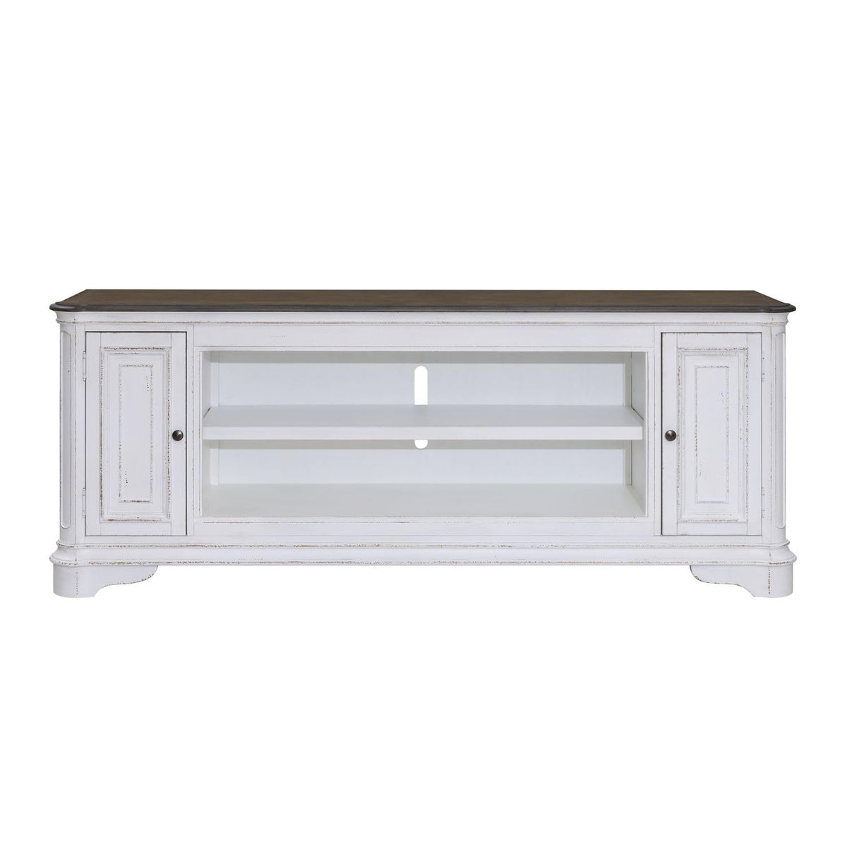 82 Inch Antique White TV Console G117365