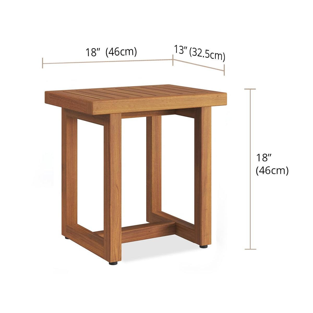 18" Teak Shower Bench W210157
