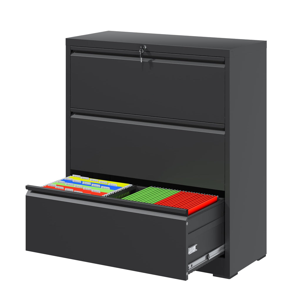 3 Drawer Metal File Cabinet with Lock E519226