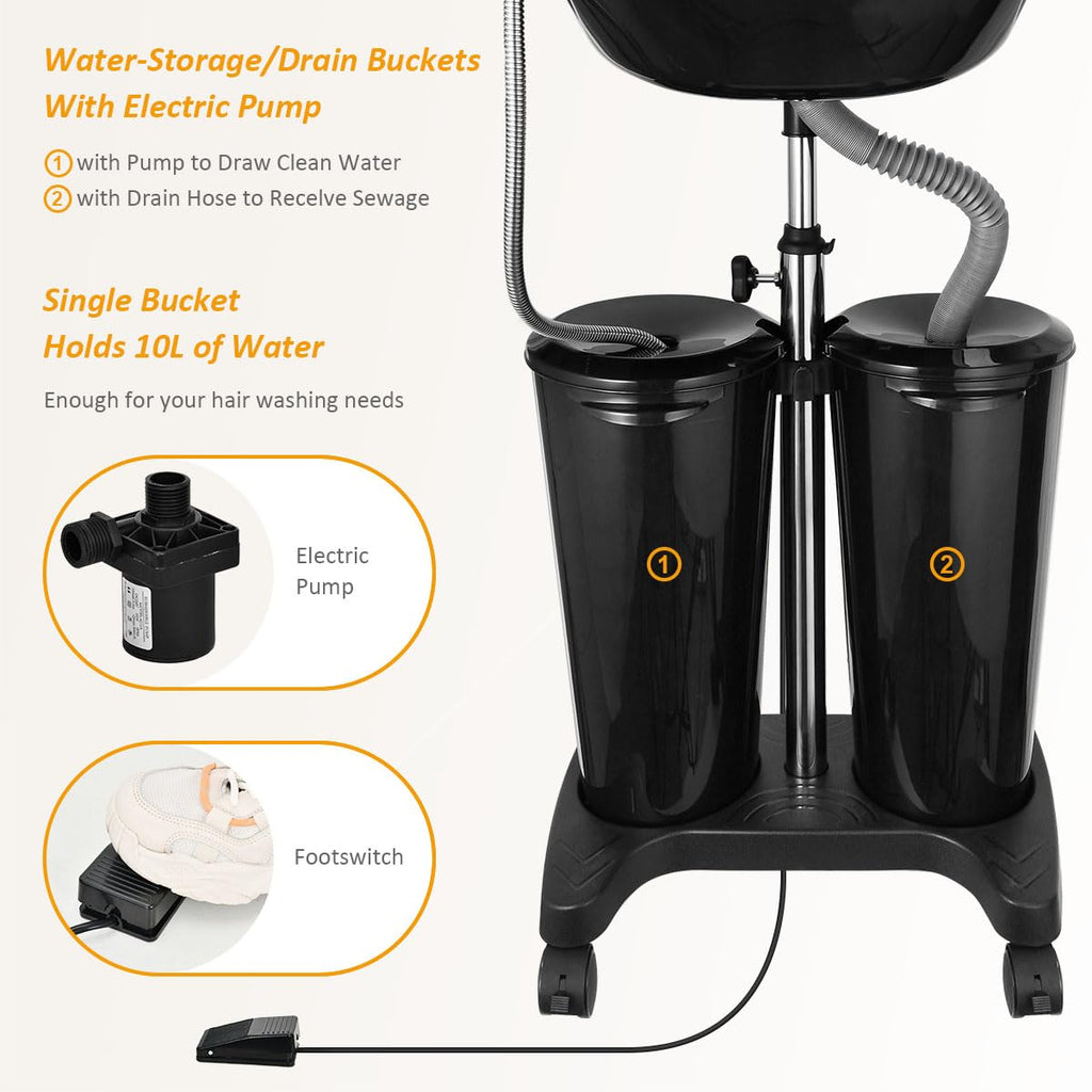 Portable Shampoo Bowl with Electric Pump N7357