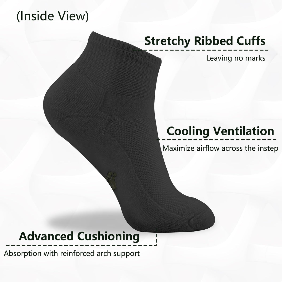 Bamboo Viscose Ankle Socks 6 Pairs U956