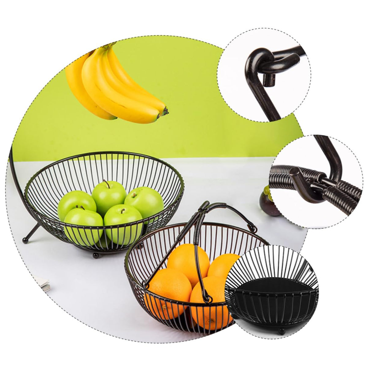 Double Layer Iron Fruit Basket C522