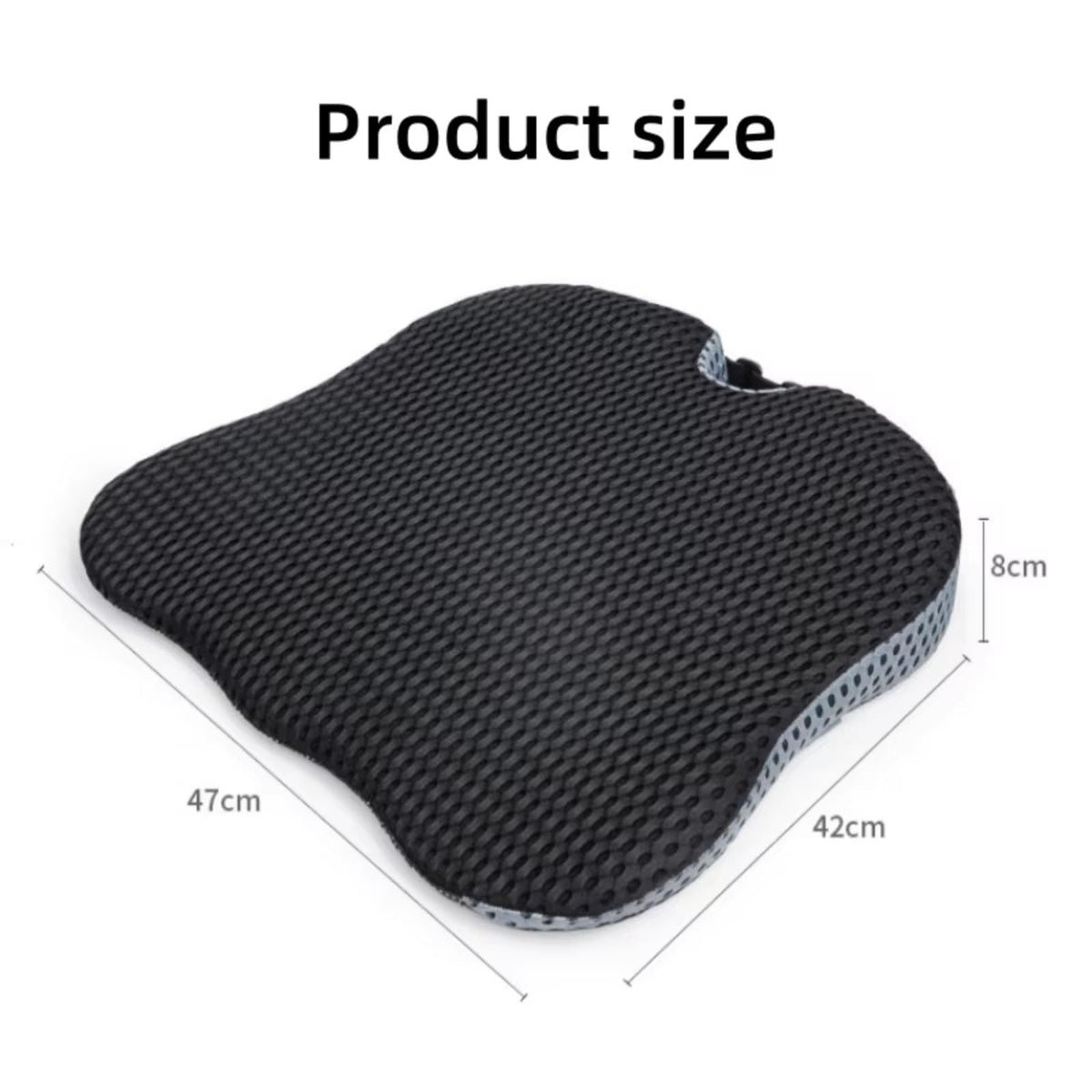 Black Memory Foam Car Seat Booster Cushion L150736