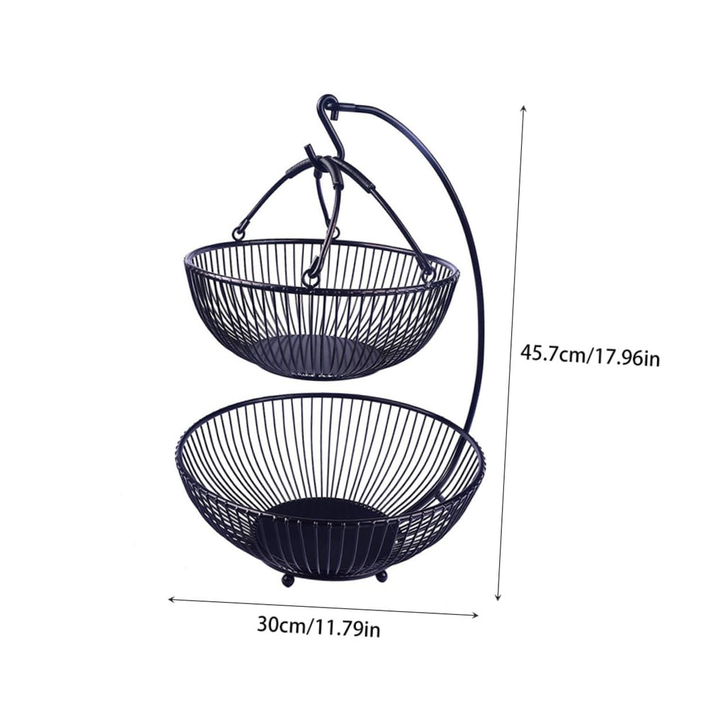 Double Layer Iron Fruit Basket C522