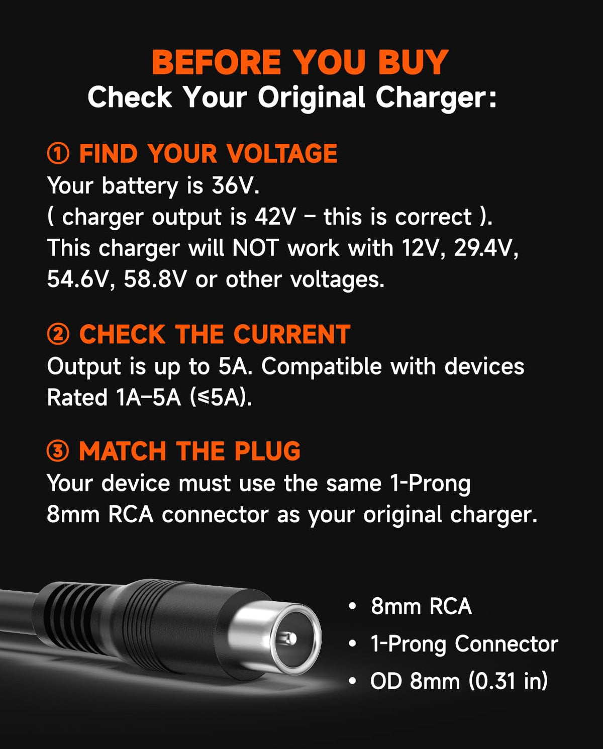 42V 5A Scooter Lithium Battery Charger C1635