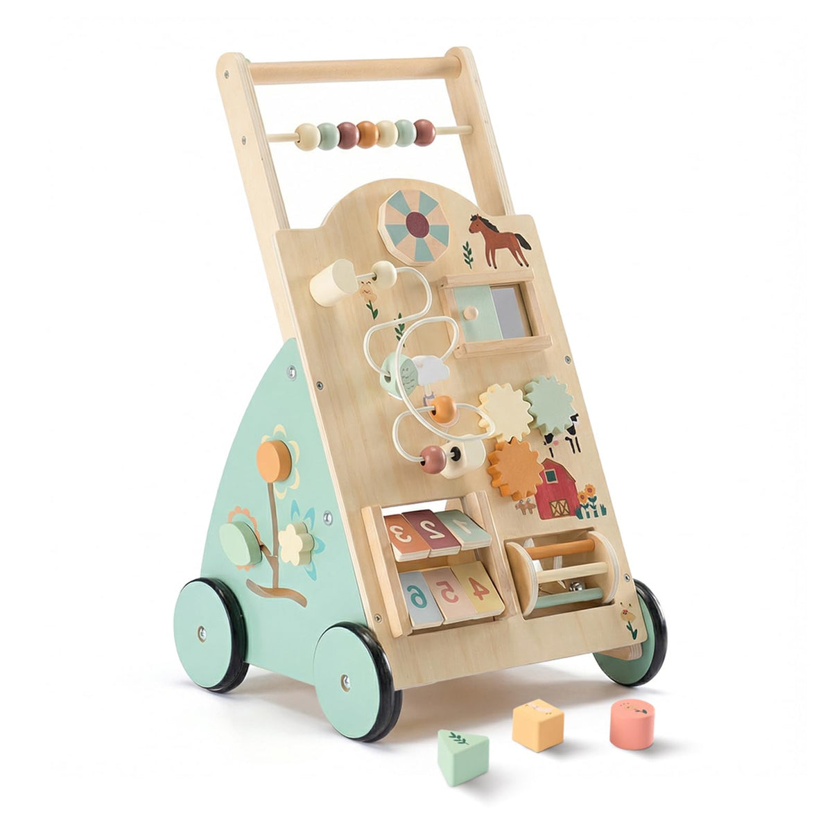 Wooden Baby Walker with Activity Center U791