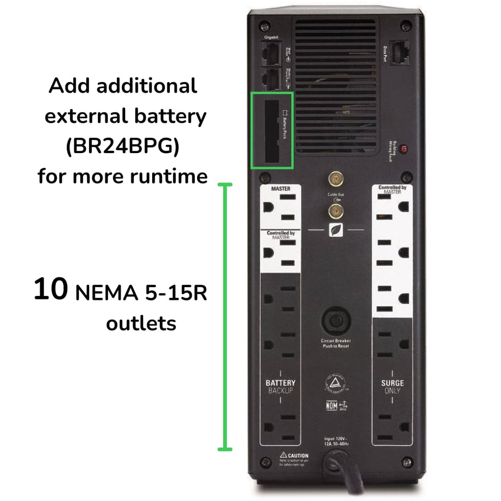 1500VA/900W UPS Battery Backup E42384