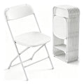 10 Pack White Heavy Duty Plastic Folding Chairs L886556