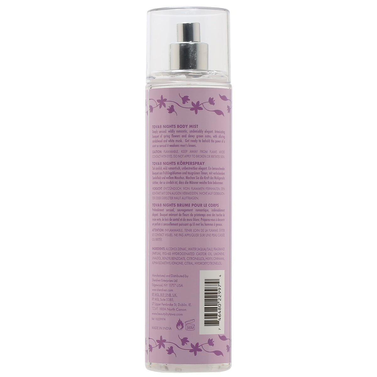 Spicy Floral Body Mist with White Lily, Peony & Patchouli 8.0 fl oz F5577