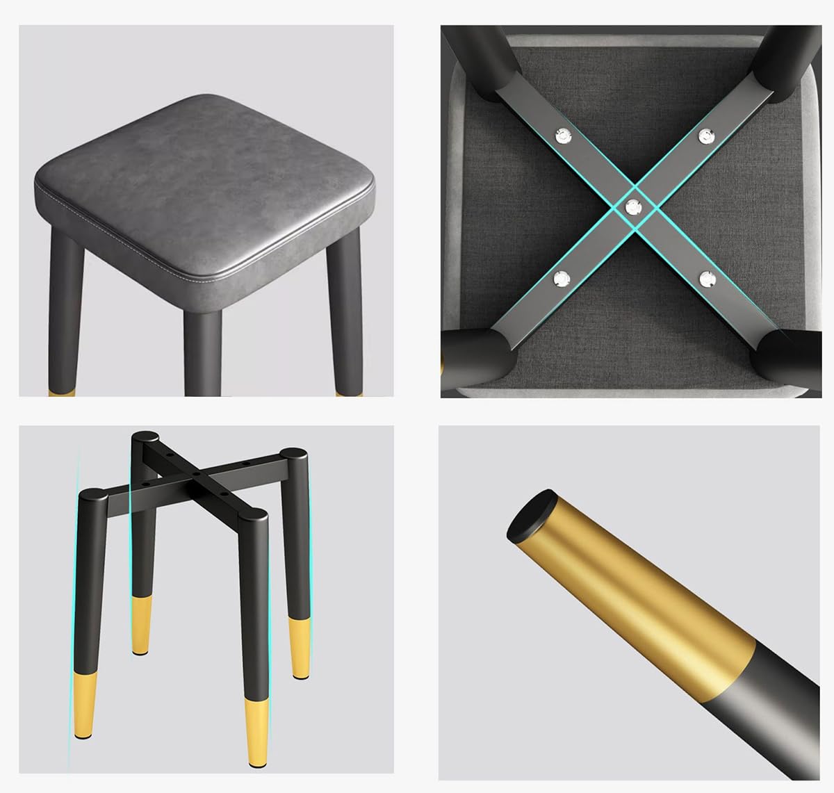 4 Pcs Stackable Carbon Steel Stools G4805