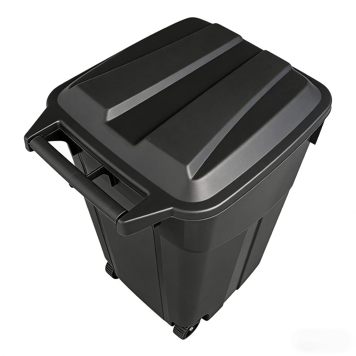 45 Gallon Wheeled Trash Can with Attached Lid L905807