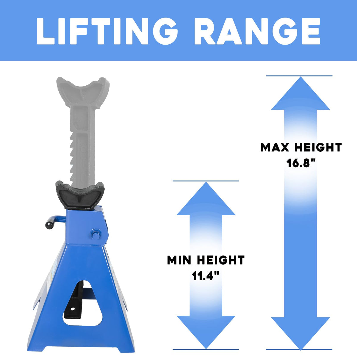 3 Ton Heavy Duty Steel Automotive Jack Stands, 1 Pair Y1641