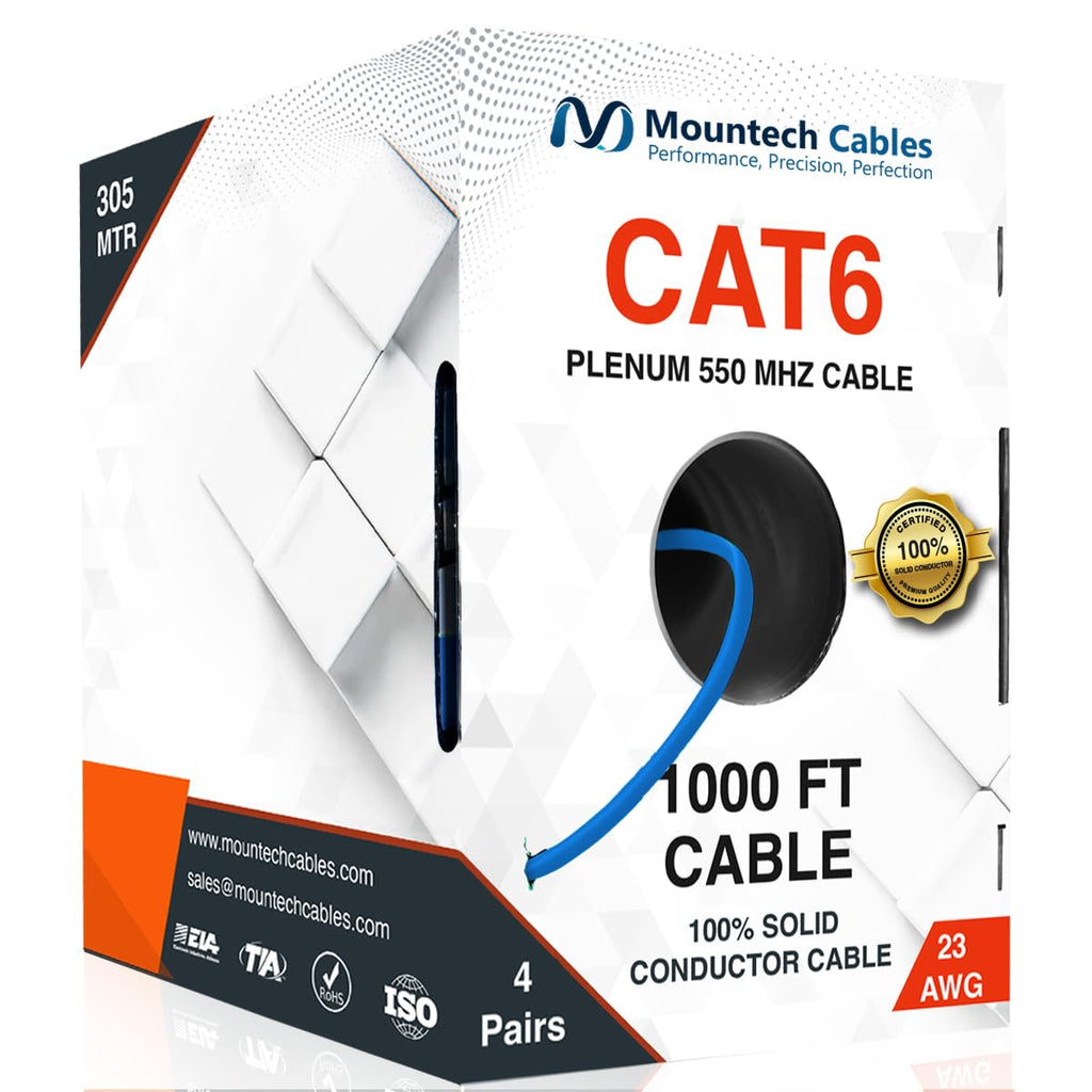 1000FT Blue Cat6 Plenum Ethernet Cable F72173