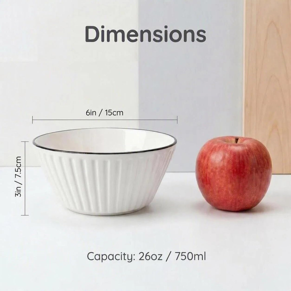 White Ceramic Serving Bowls Set of 4 J485341