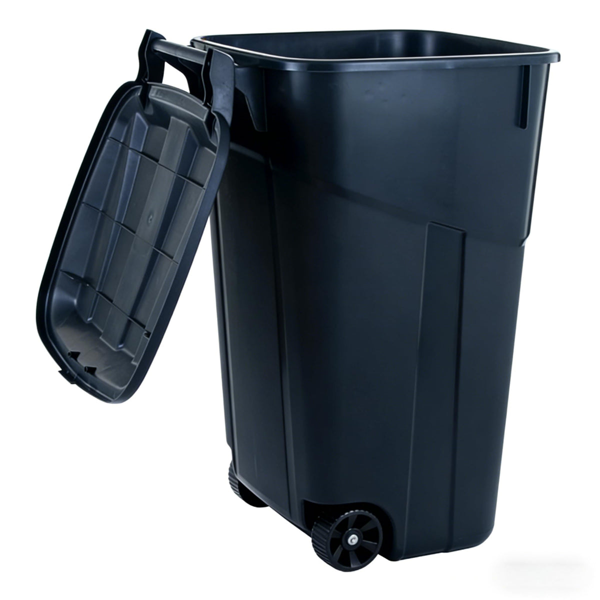 45 Gallon Wheeled Trash Can with Attached Lid L905807