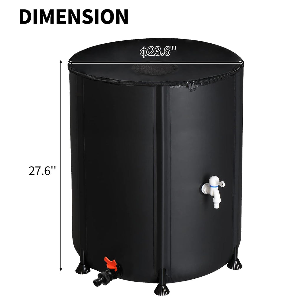 50 Gallon Folding Rain Barrel with Water Filter R440