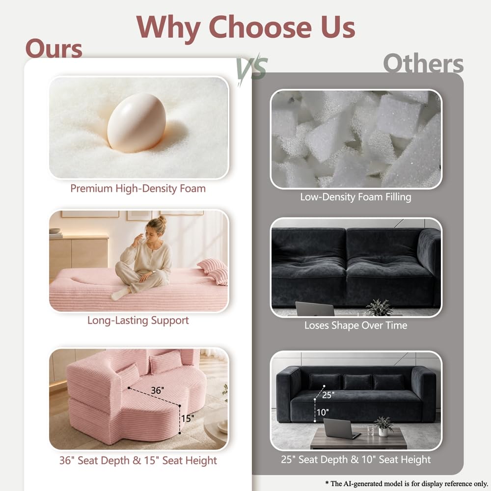 Pink Corduroy Futon Sofa Bed V321