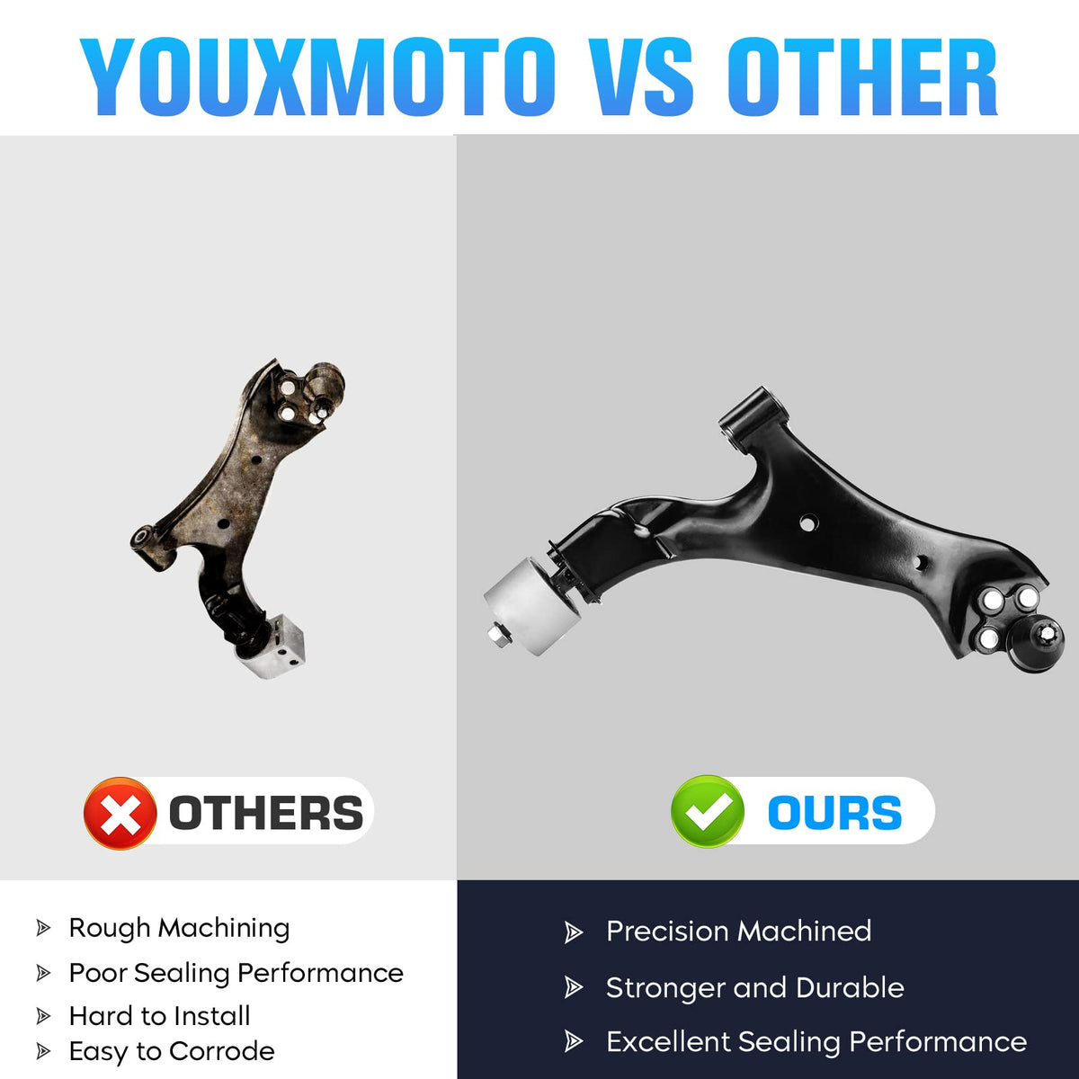 Front Lower Control Arm with Ball Joint 2pc Set K7521