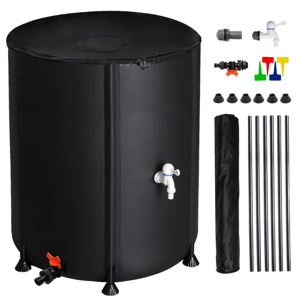 50 Gallon Folding Rain Barrel with Water Filter R440