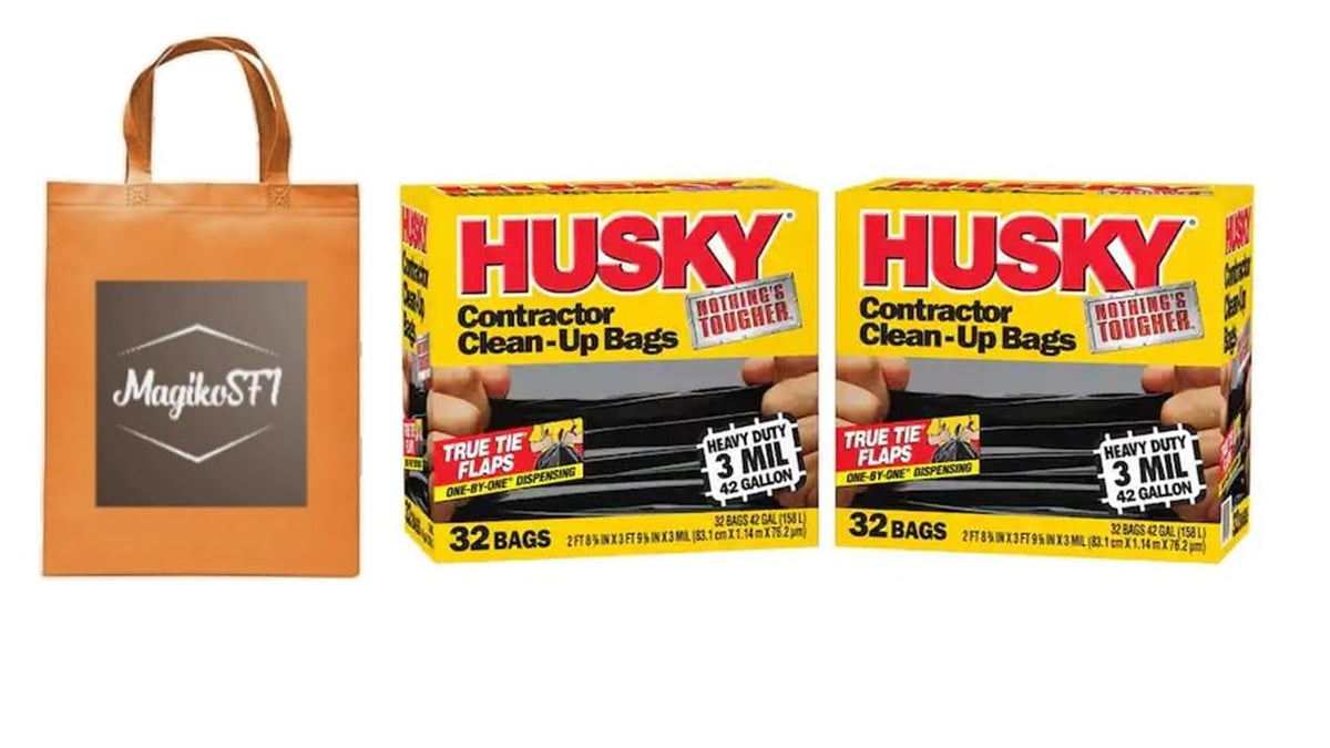 42-Gallon Contractor Clean-Up Trash Bags, 32-Count W1271
