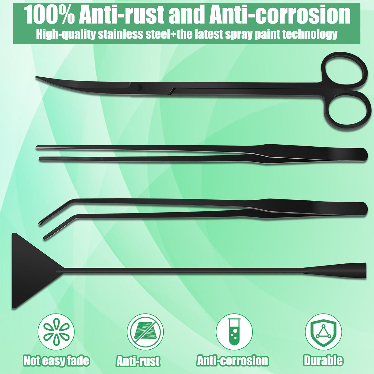 4 in 1 Stainless Steel Aquarium Aquascape Tools Kit G75517