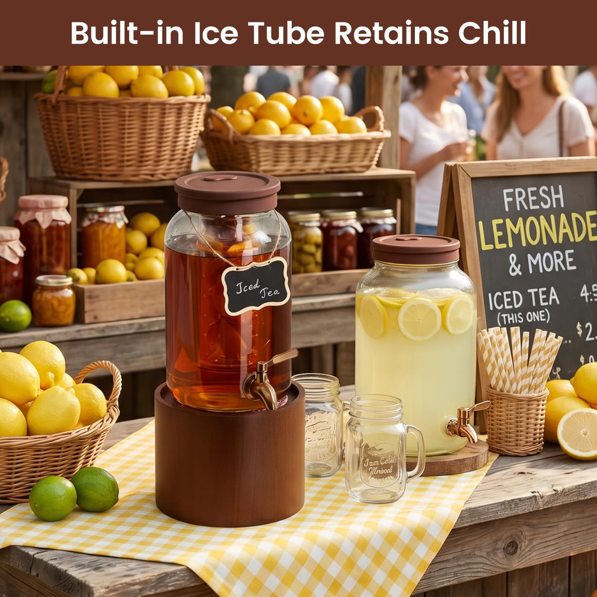 1 Gallon Glass Drink Dispenser T314738