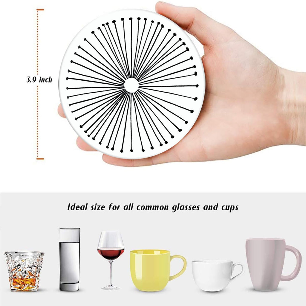 Set of 6 Ceramic Stone Coasters G71505