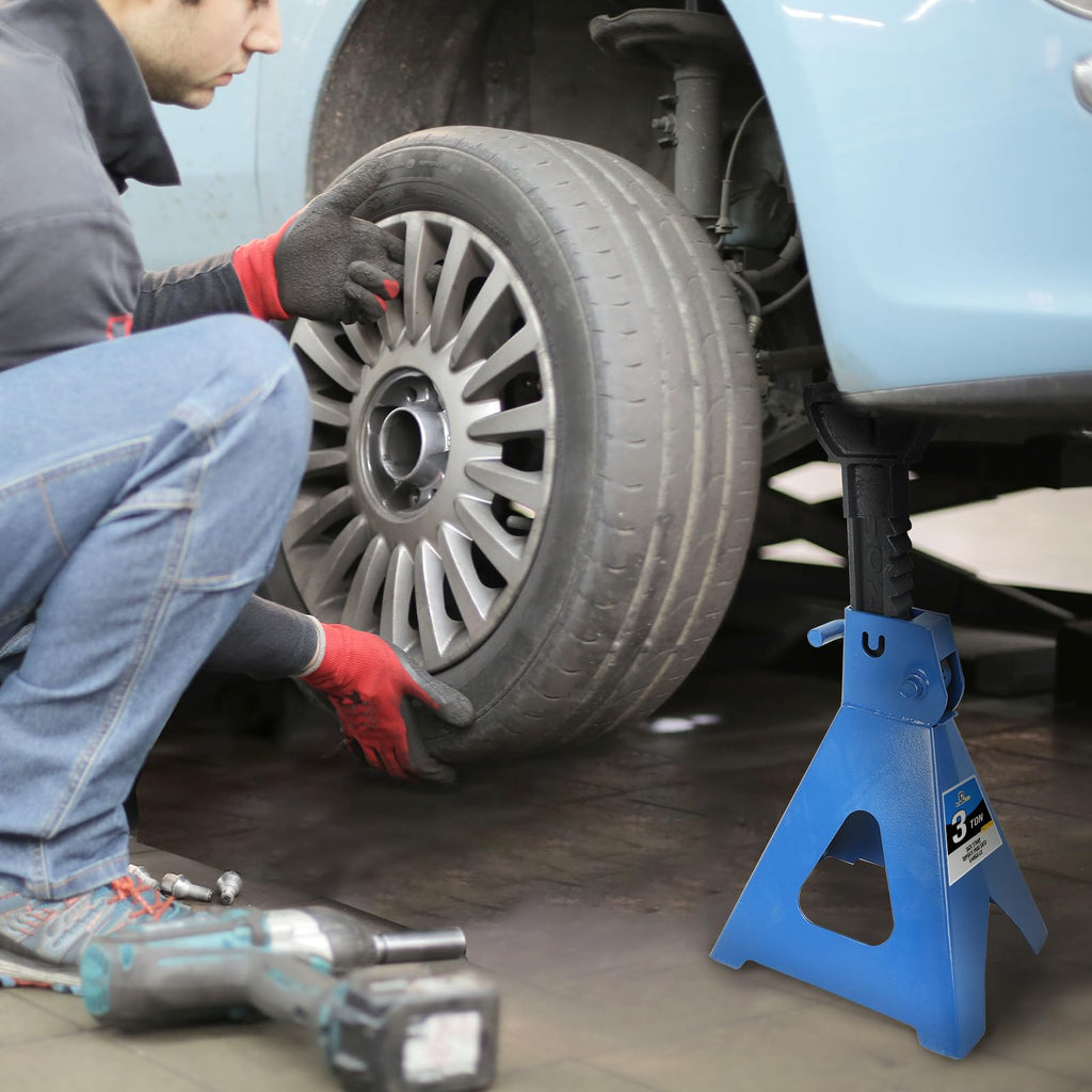 3 Ton Heavy Duty Steel Automotive Jack Stands, 1 Pair Y1641