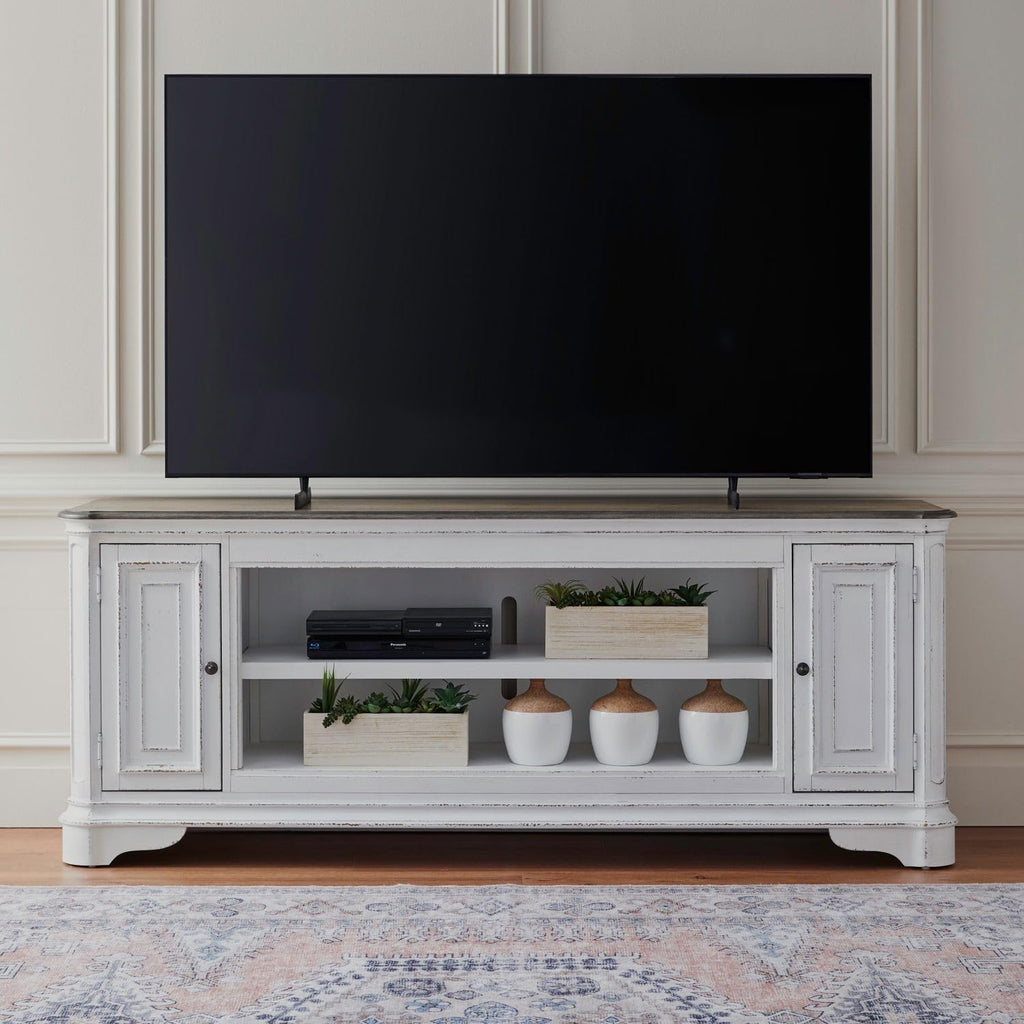 82 Inch Antique White TV Console G117365