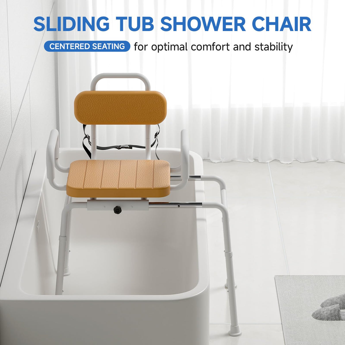 Sliding Shower Chair with Swivel Seat H49008