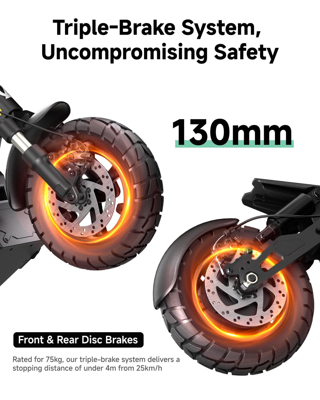 Electric Scooter Adults 1000W Peak Motor Up to 31 MPH J378086