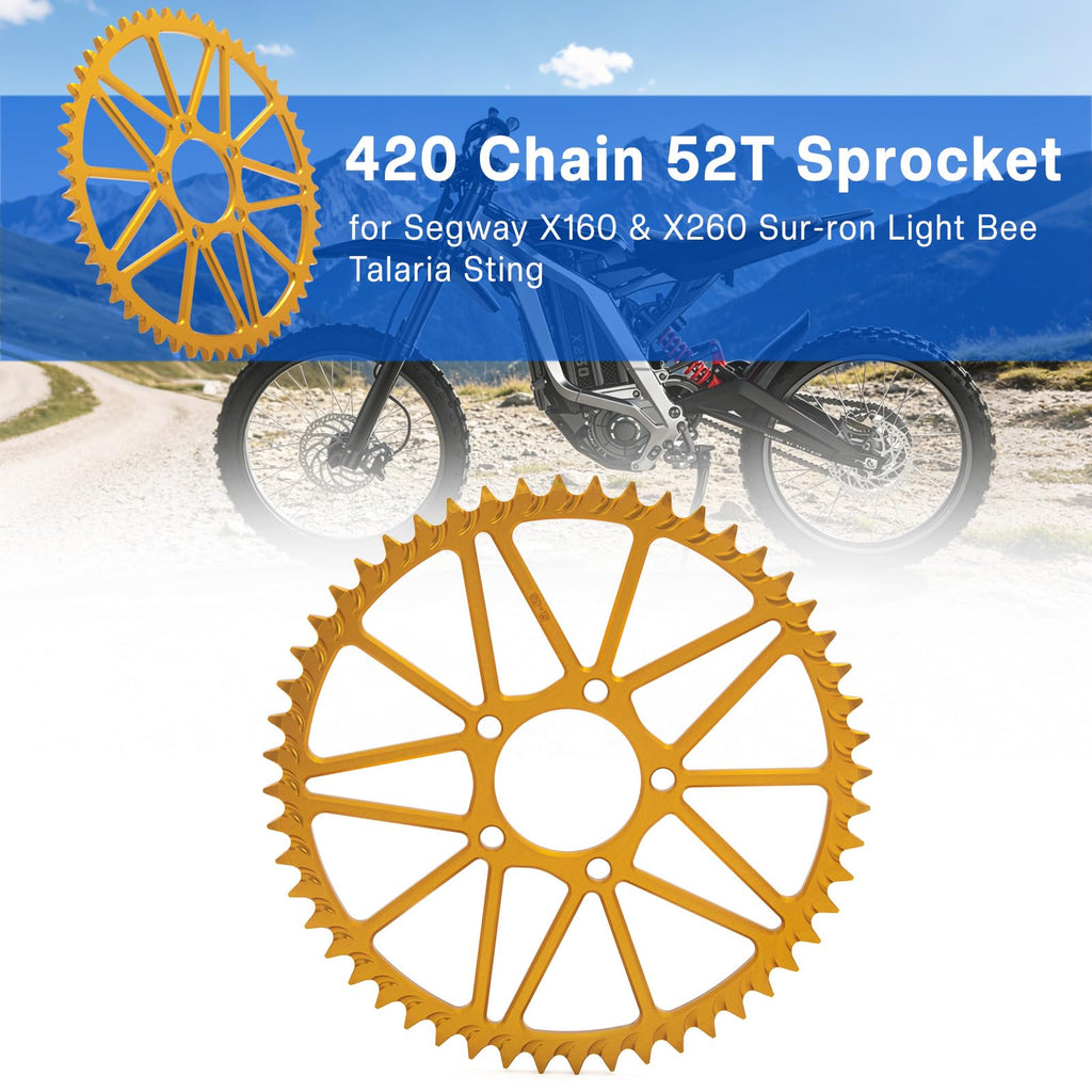 52T 420 Chain Gold Rear Sprocket W644