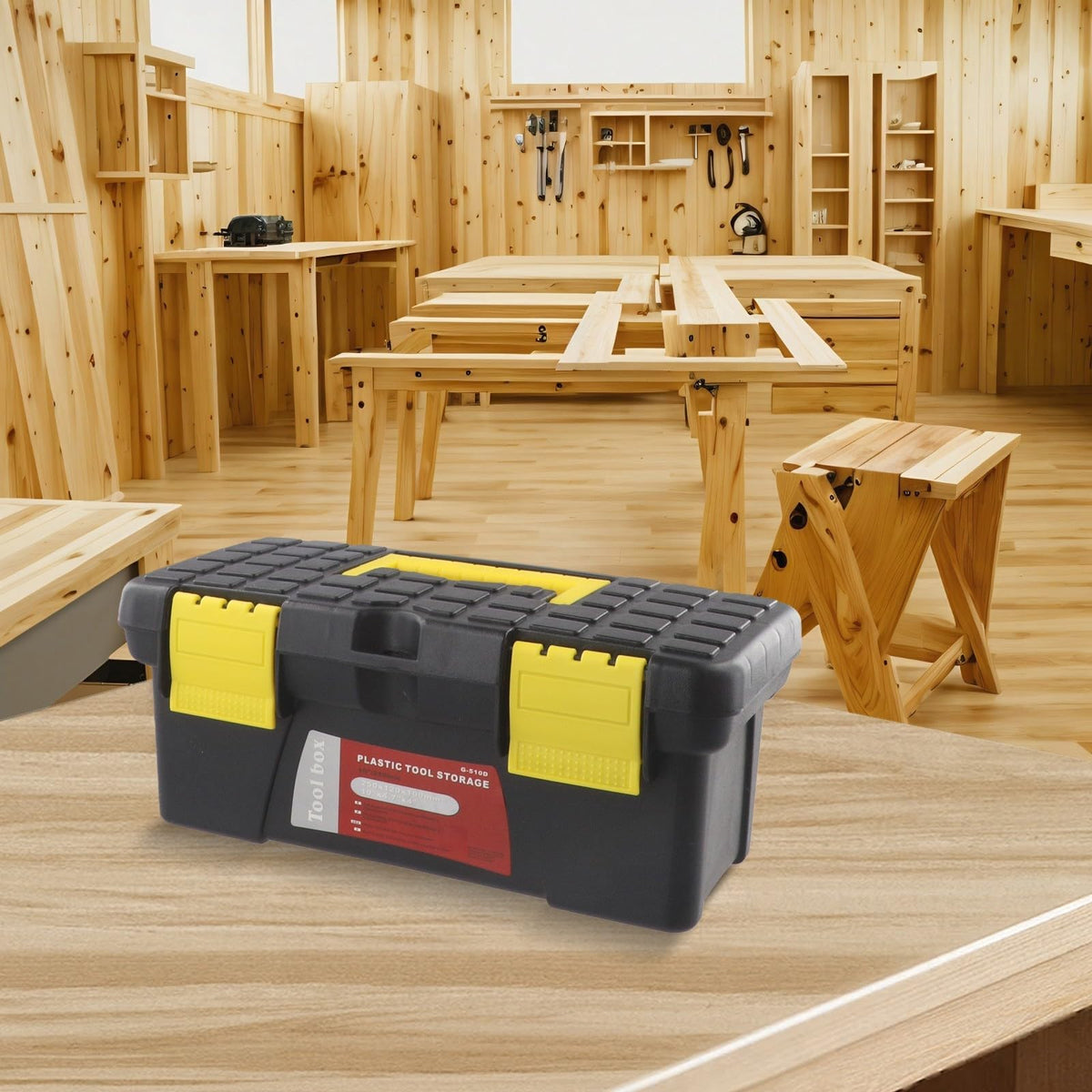 10 Inch Black Plastic Toolbox A50796