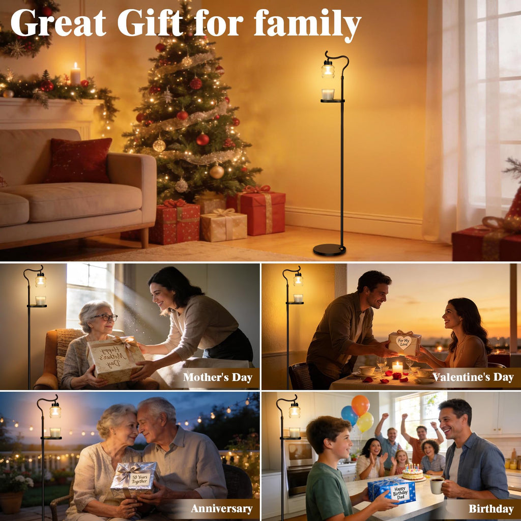 Dimmable Height Adjustable Candle Warmer Floor Lamp with Timer T7248