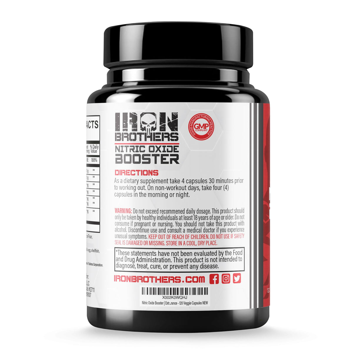 120 Vegan Capsules Nitric Oxide Supplement V136679