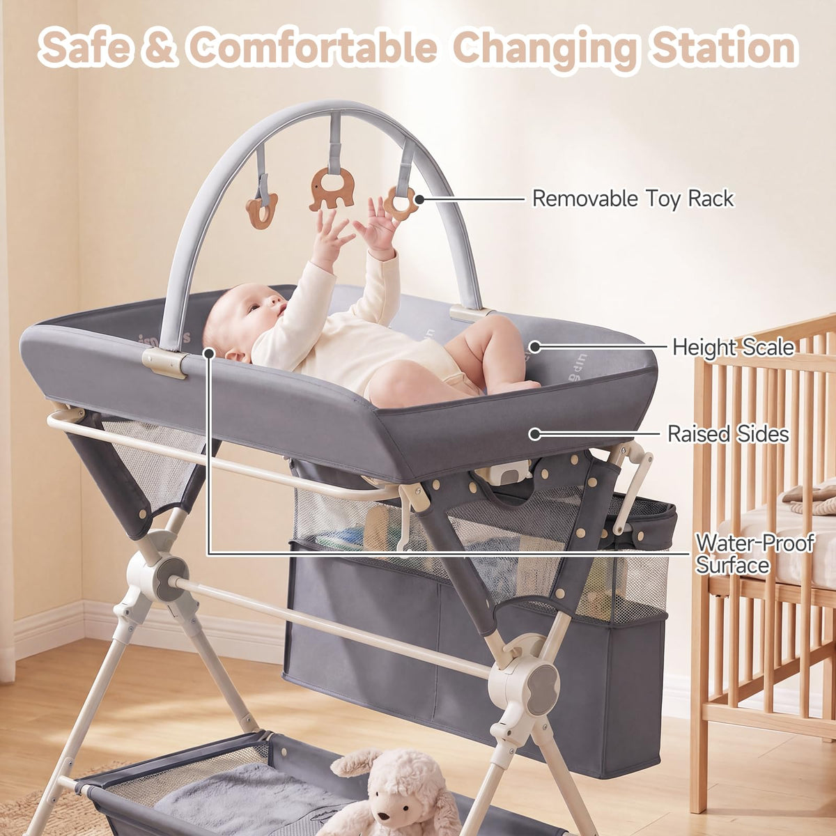 Portable Baby Changing Table with Wheels Z655