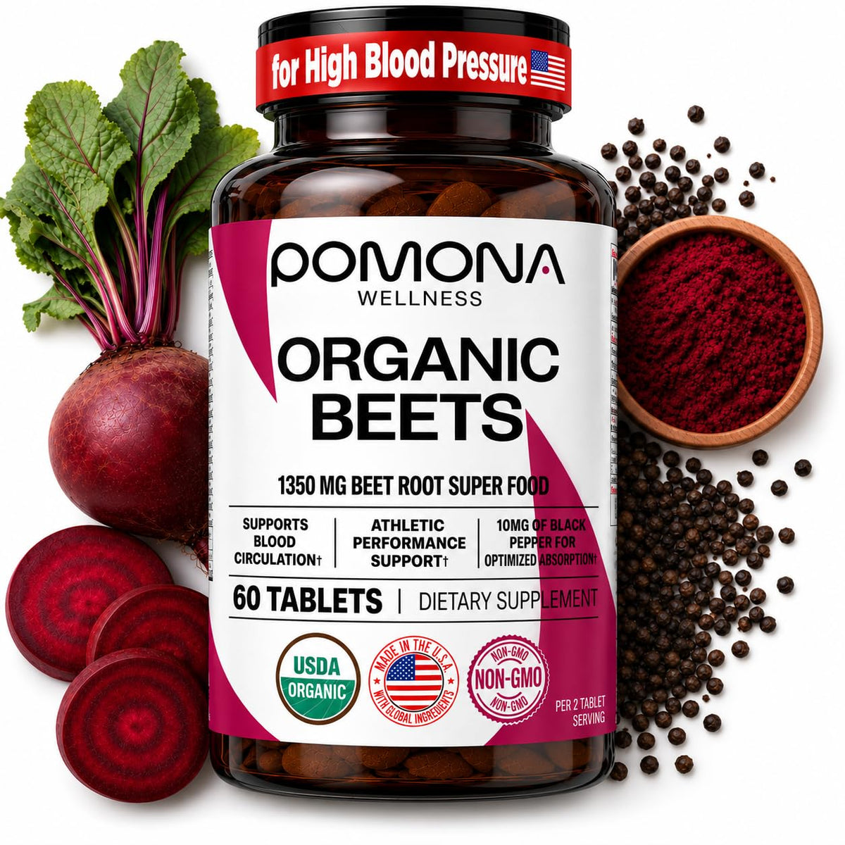 Organic Beetroot Supplement 60 Tabs S834170