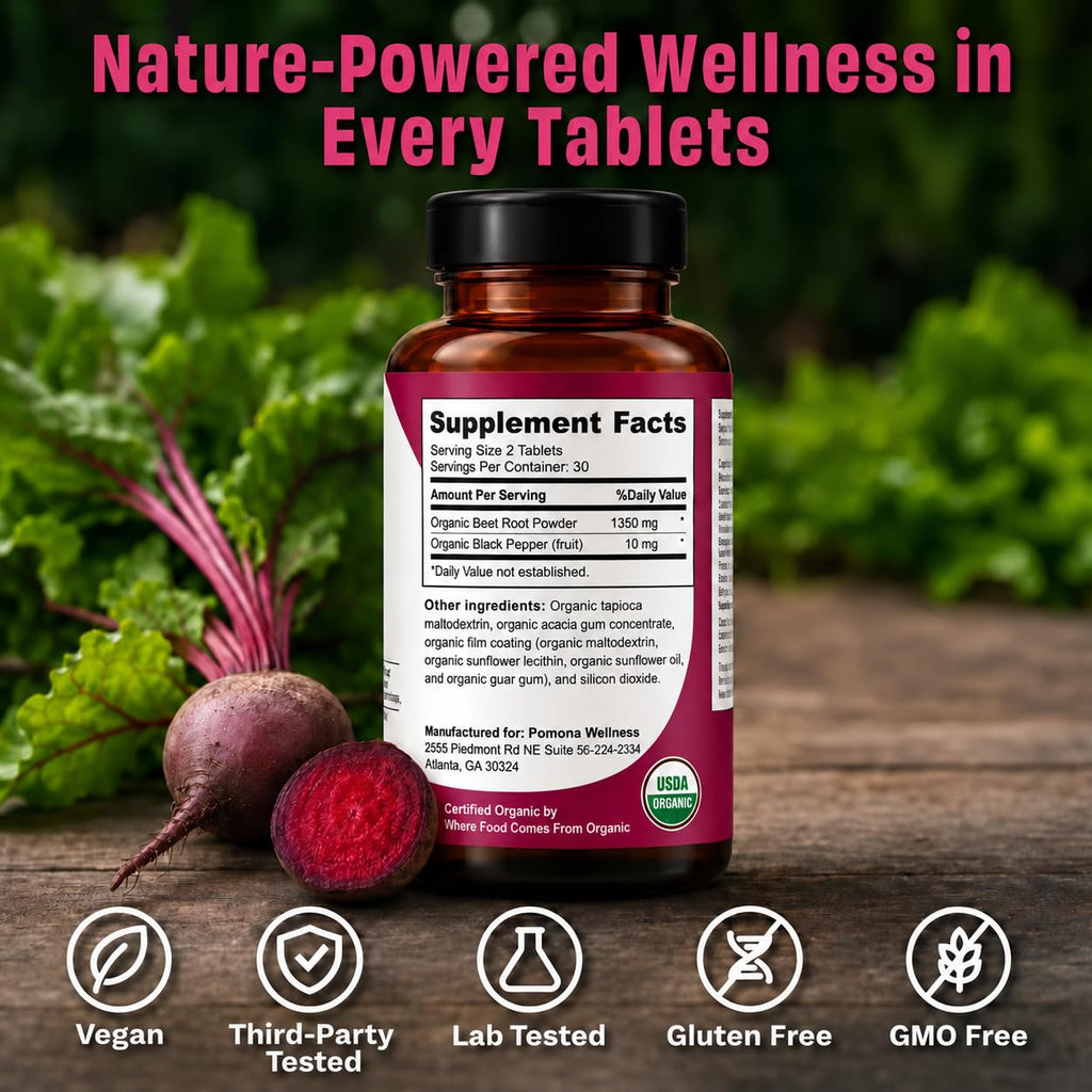 Organic Beetroot Supplement 60 Tabs S834170