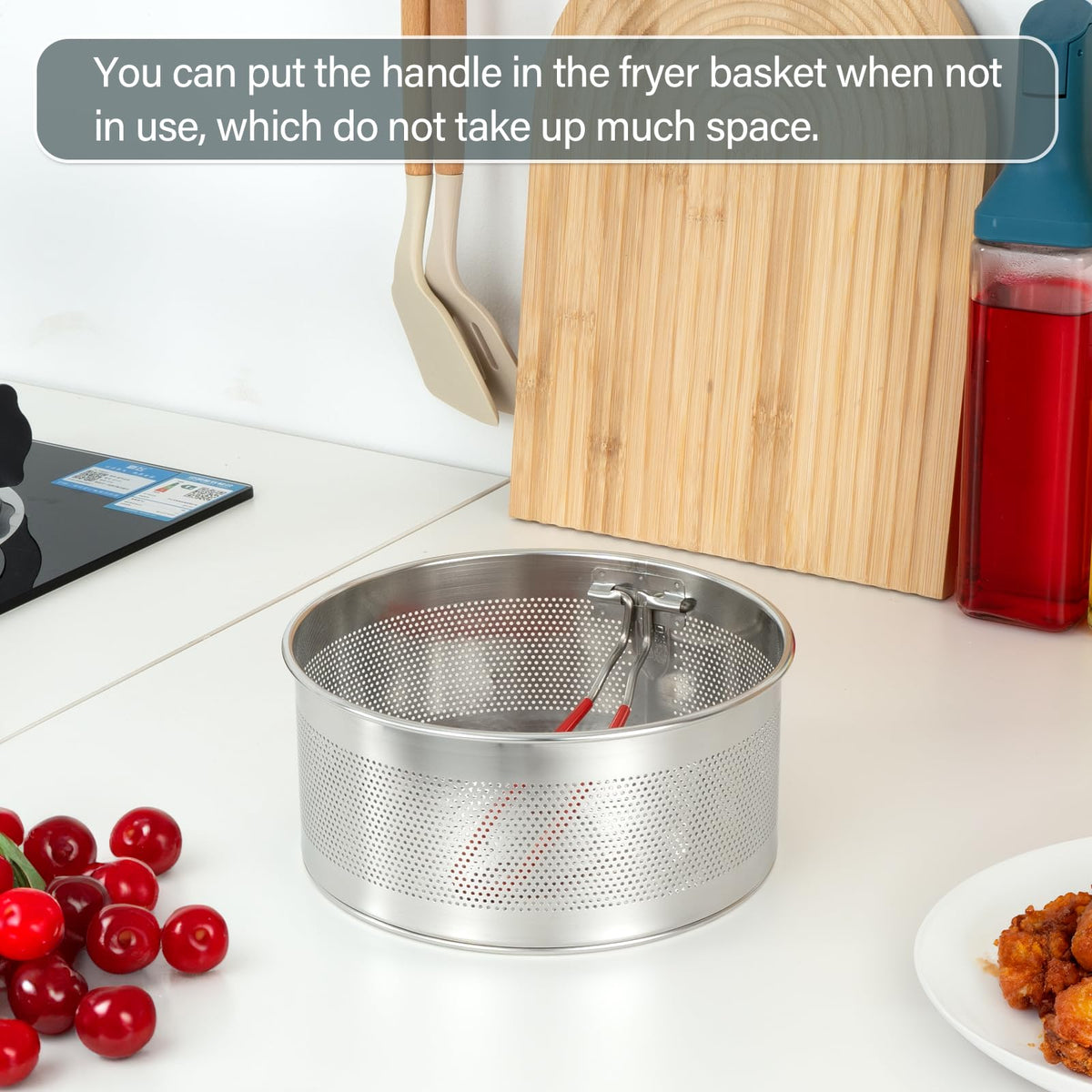 7.8 inches 304 Stainless Steel Deep Fryer Basket B593
