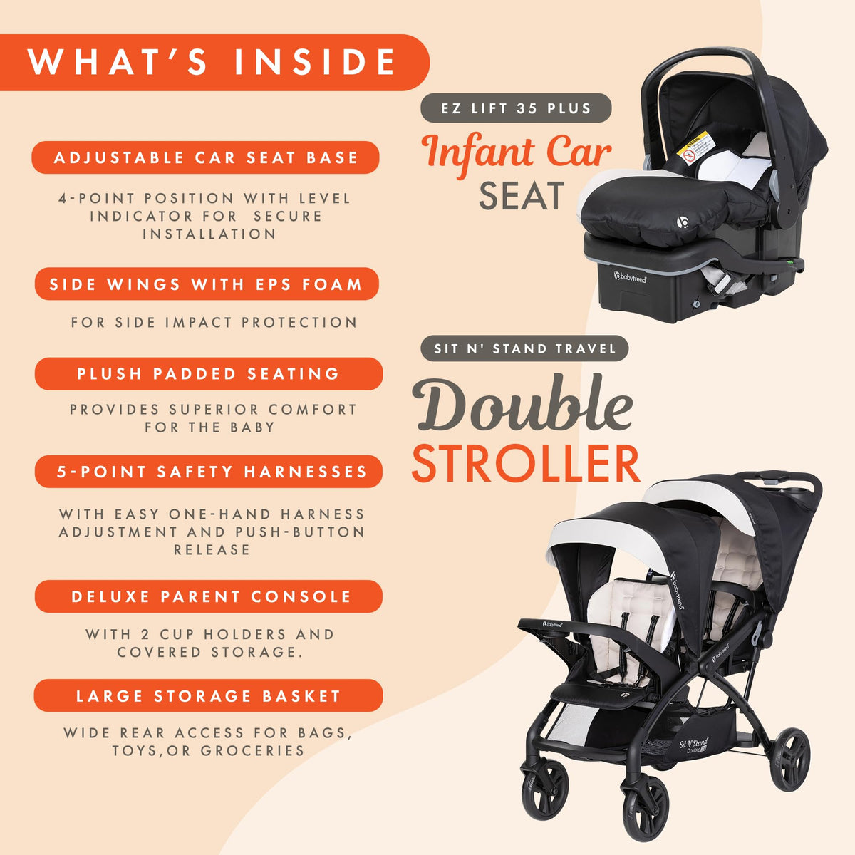 Double Stroller & Car Seat B49002