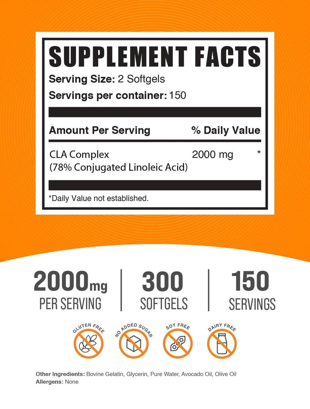 CLA 2000mg Fish Oil 1000mg Softgels C43680