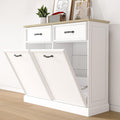 Double Tilt Out Trash Cabinet 20 gal White Y5588