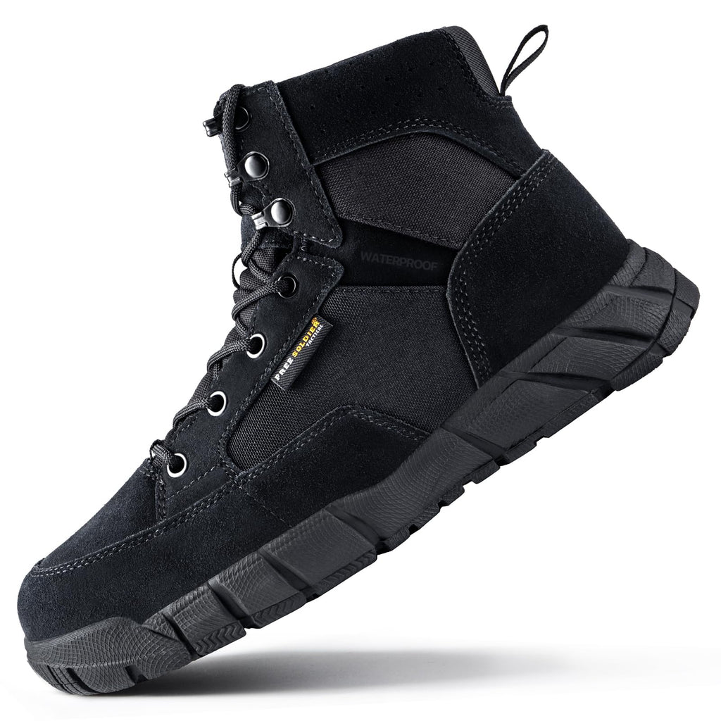 Men's 6 Inches Lightweight Waterproof Suede Leather Work Boots X18871
