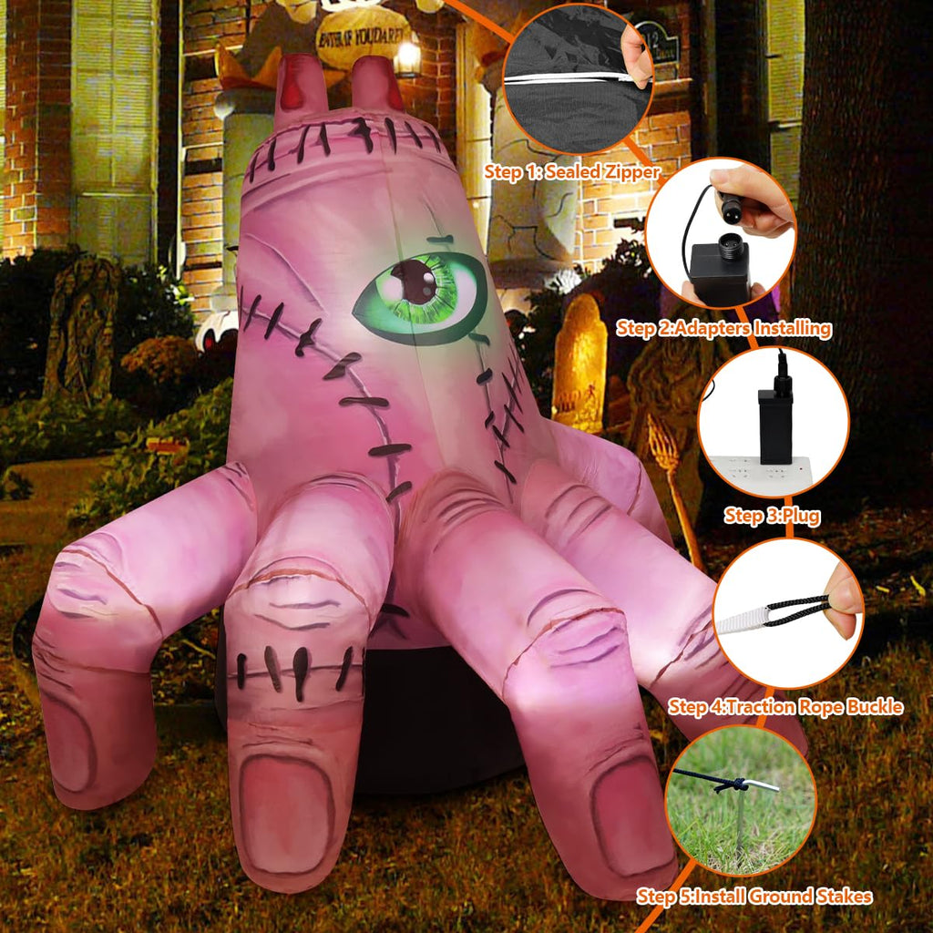 6 FT Halloween Inflatables with Built-in LEDs L271