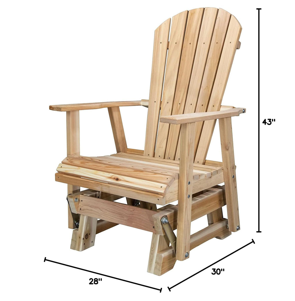 2 Foot Natural Cedar Adirondack-Style Glider U492