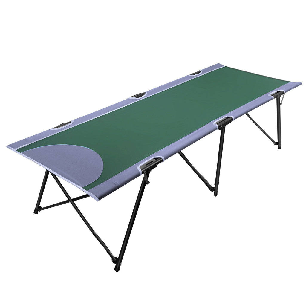 Green Folding Camping Cot with Carry Bag P36365