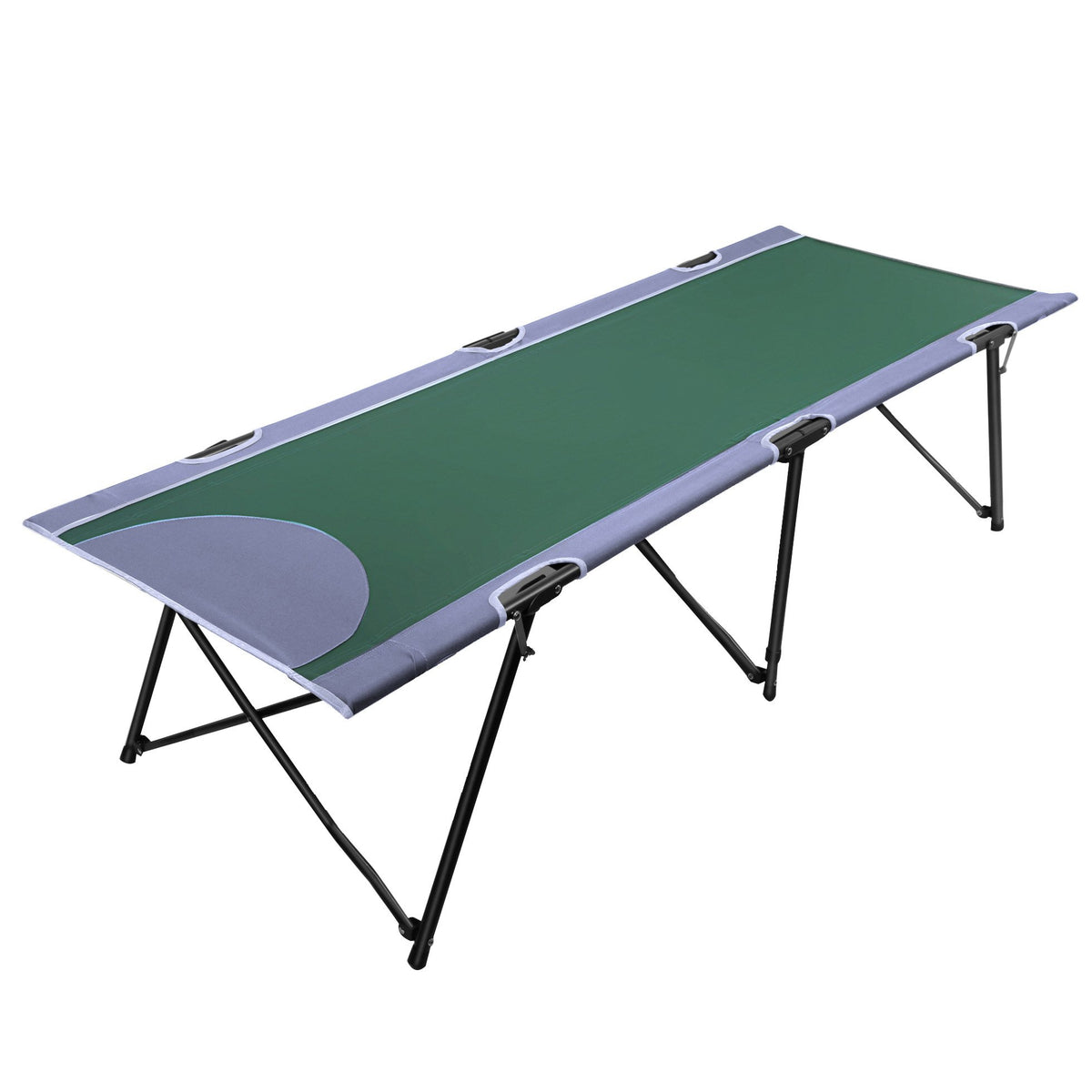 Green Folding Camping Cot with Carry Bag P36365