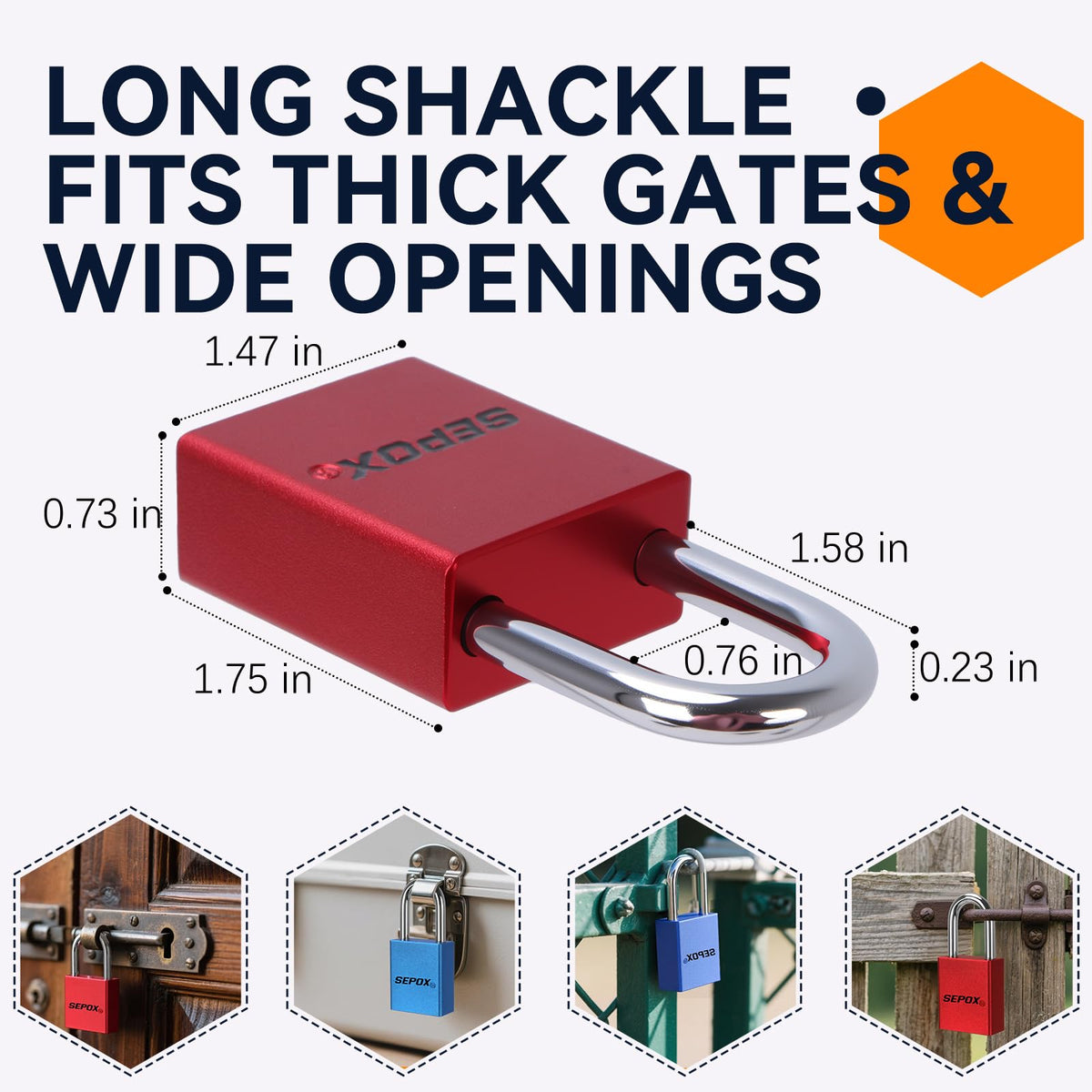 Red Aluminum Padlock Keyed Alike Y2810