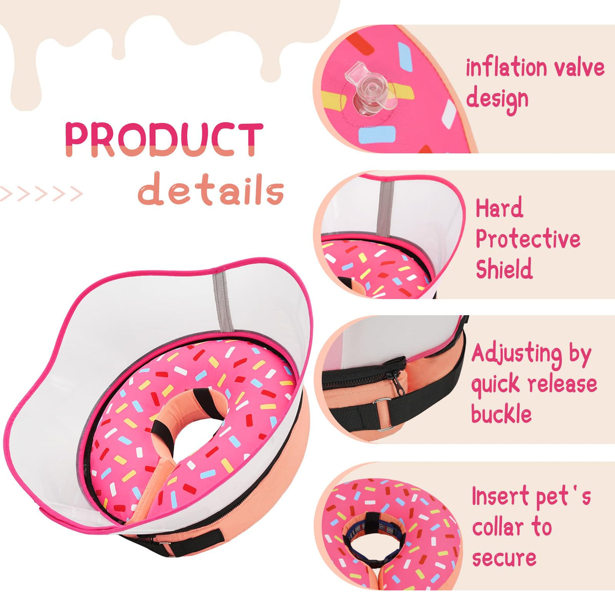 Inflatable Dog Cone Collar for Dogs J5057